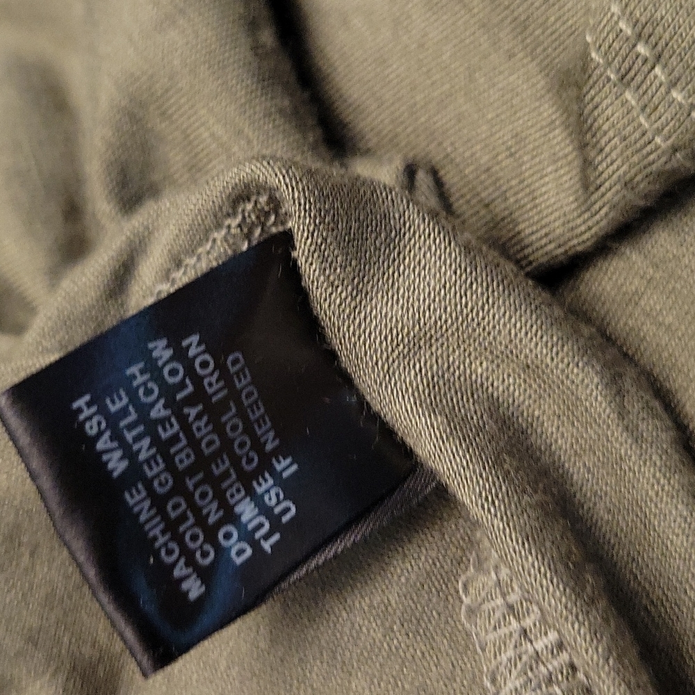 VANITY ROOM Super Stretchy V Neck/Back Strappy Olive Dress M - Picture 9 of 10